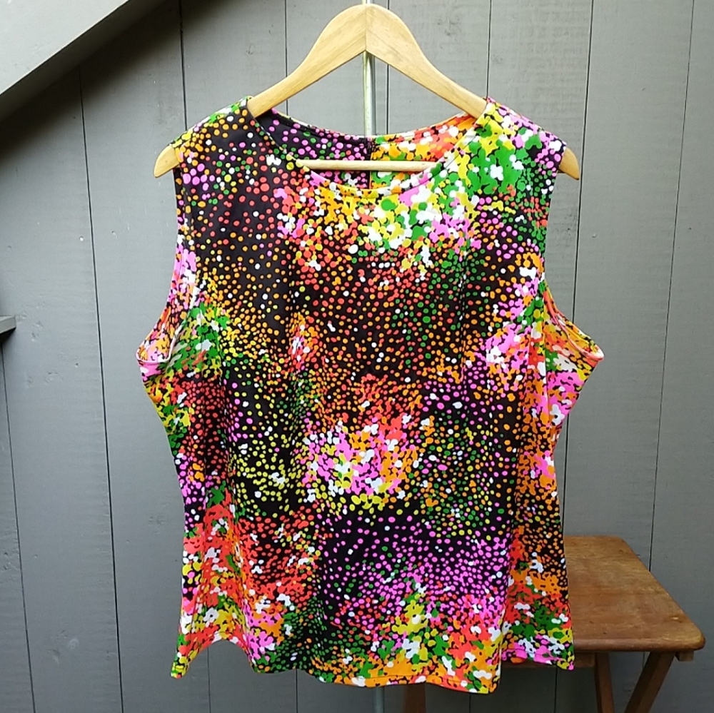 Vintage Handmade Psychedelic Sleeveless Top